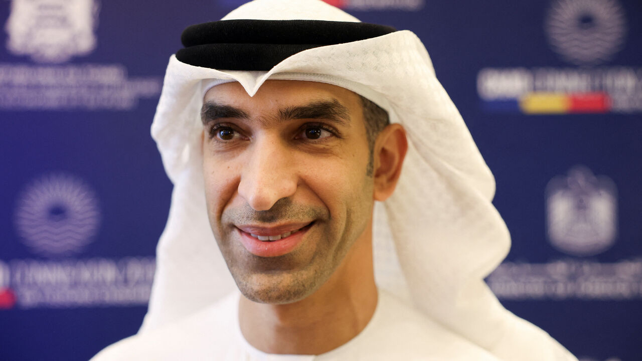 United Arab Emirates Minister of Foreign Trade, Thani bin Ahmed Al Zeyoudi, poses for a portrait on the sidelines of the UAE-Chad Trade and Investment Forum, in Abu Dhabi, United Arab Emirates, November 10, 2025. REUTERS/Amr Alfiky
