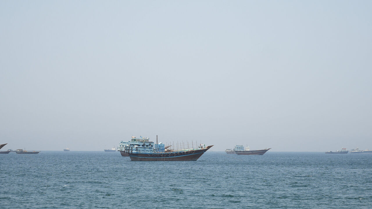 Vessels in the Strait of Hormuz, Musandam, Oman, May 8, 2026. REUTERS/Stringer