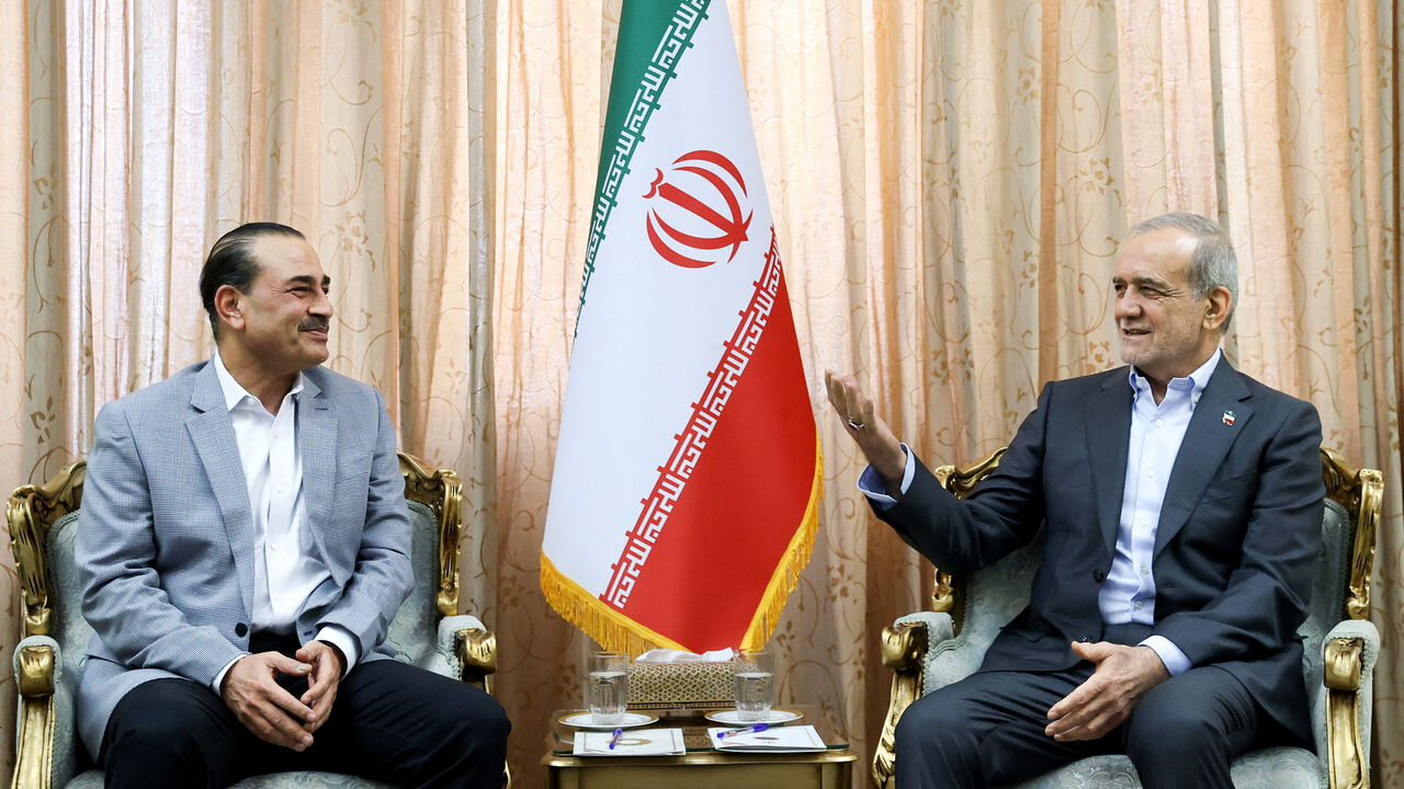Iranian President Masoud Pezeshkian meets with chief of Defence Forces of Pakistan, Field Marshal Asim Munir, in Tehran, Iran, May 23, 2026. Iran's Presidential website/WANA (West Asia News Agency)/Handout via REUTERS