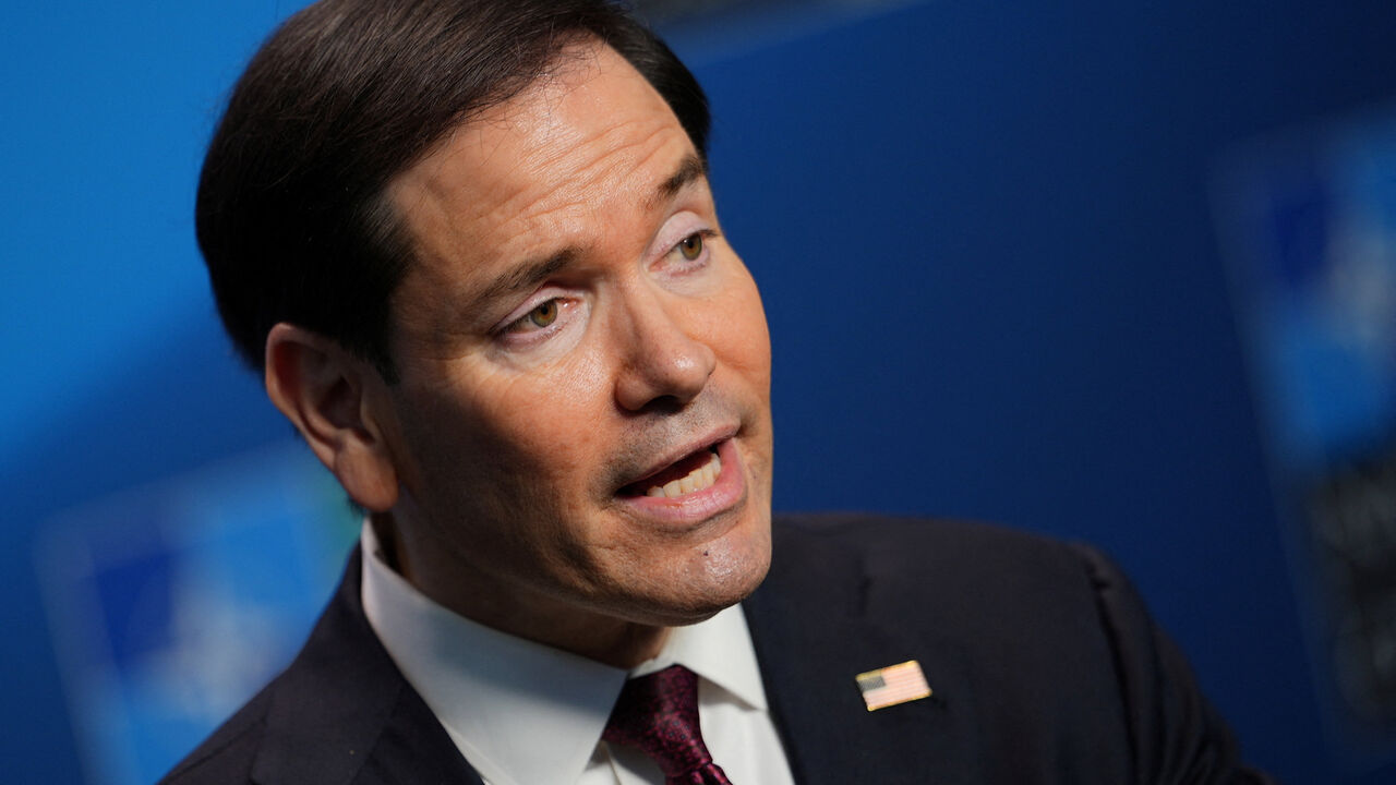 United States Secretary of State Marco Rubio speaks with journalists during a meeting of NATO foreign ministers in Helsingborg, Sweden, Friday, May 22, 2026.     Julia Demaree Nikhinson/Pool via REUTERS