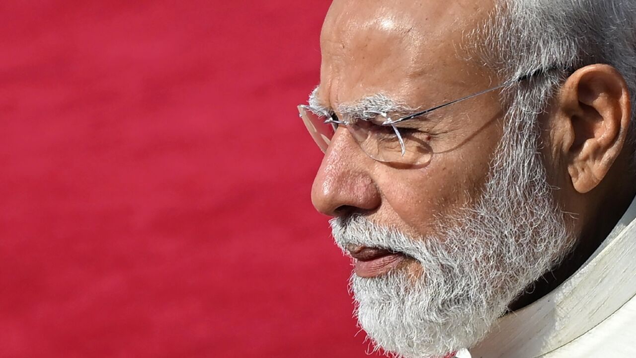 India's Prime Minister Narendra Modi at the presidential palace Rashtrapati Bhavan in New Delhi on May 6, 2026
