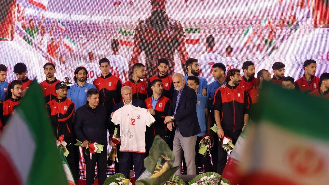 The Iran team were given a pre-World Cup send-off in Tehran