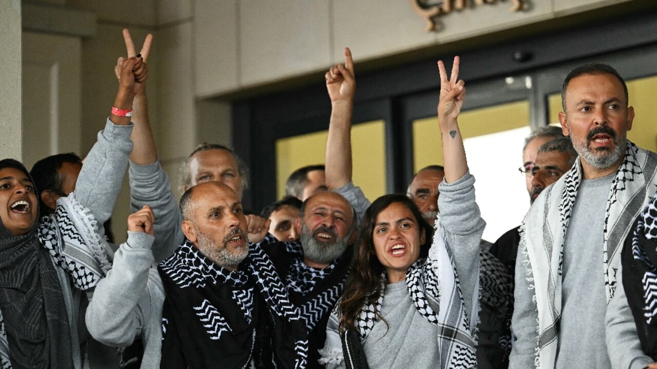The first group of activists arrived at Istanbul airport after having been expelled from Israel
