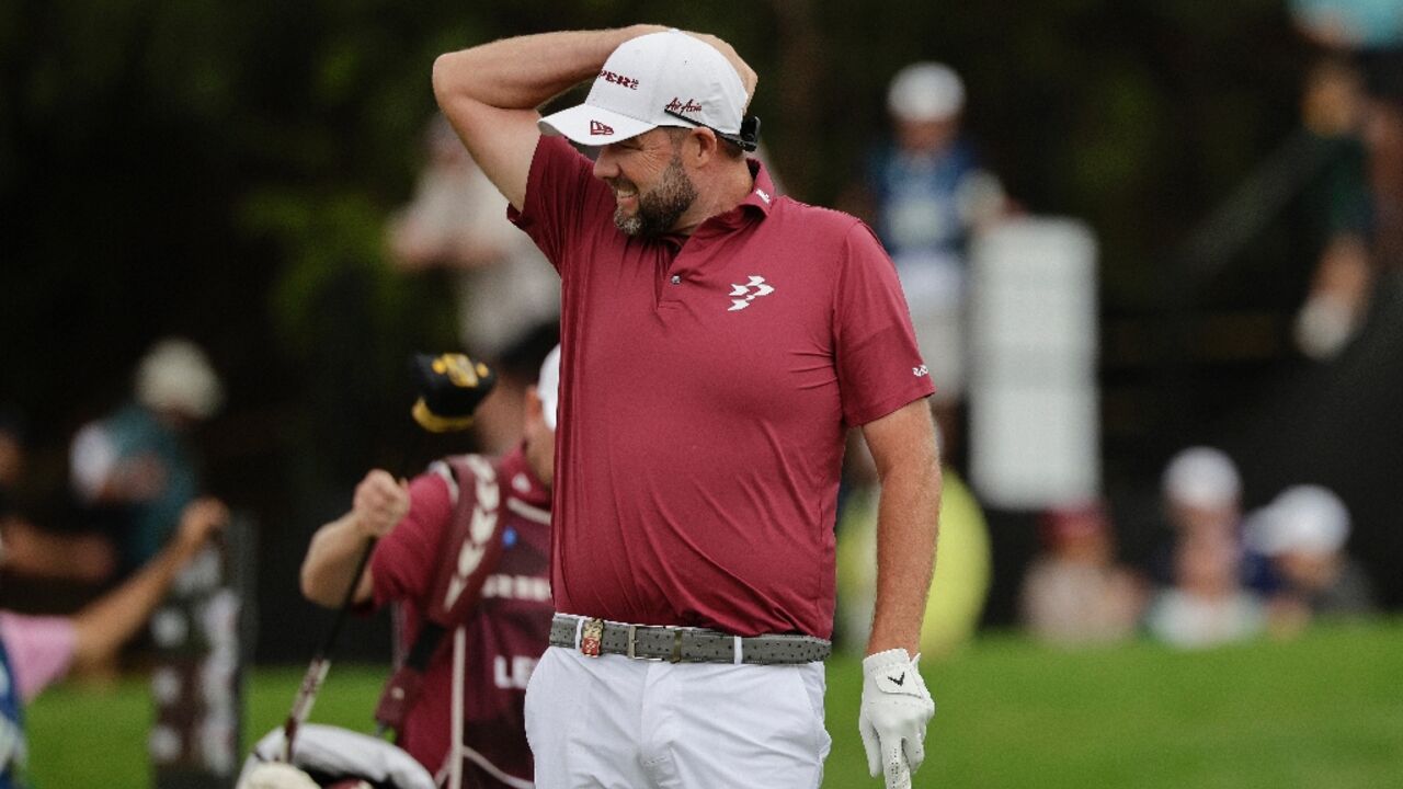 Australian player Lucas Herbert at the LIV Golf South Africa tournament in March