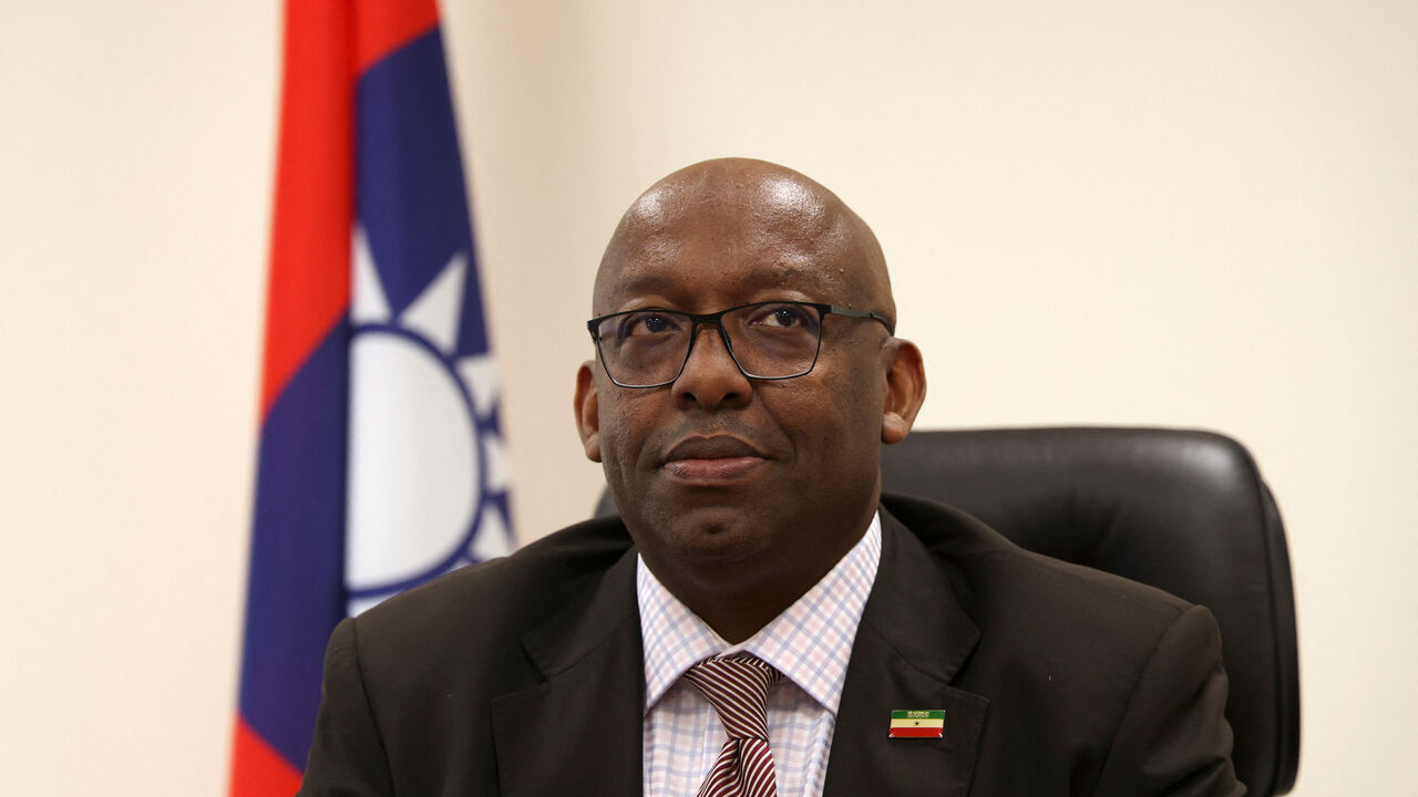 Mahmoud Adam Jama Galaal, Somaliland's representative to Taiwan, looks on as he speaks to journalists before the opening of the new Somaliland representative office in Taipei, Taiwan June 12, 2026. REUTERS/Tsai Hsin-Han