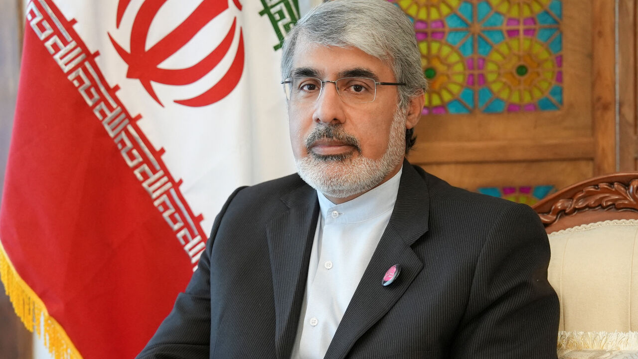 Iranian ambassador to the U.N. in Geneva, Ali Bahreini attends an interview with Reuters at the Iranian mission in Geneva, Switzerland, April 8, 2026. Picture taken with a mobile phone. REUTERS/Cecile Mantovani