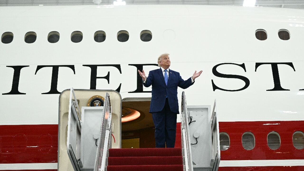 Trump unveiled the Qatar-gifted jet at Joint Base Andrews