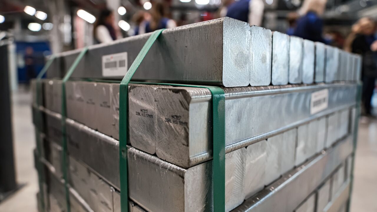 Aluminum from Dubai sits in the BMW Landshut factory on Oct. 25, 2024 in Ergolding, Germany. 
