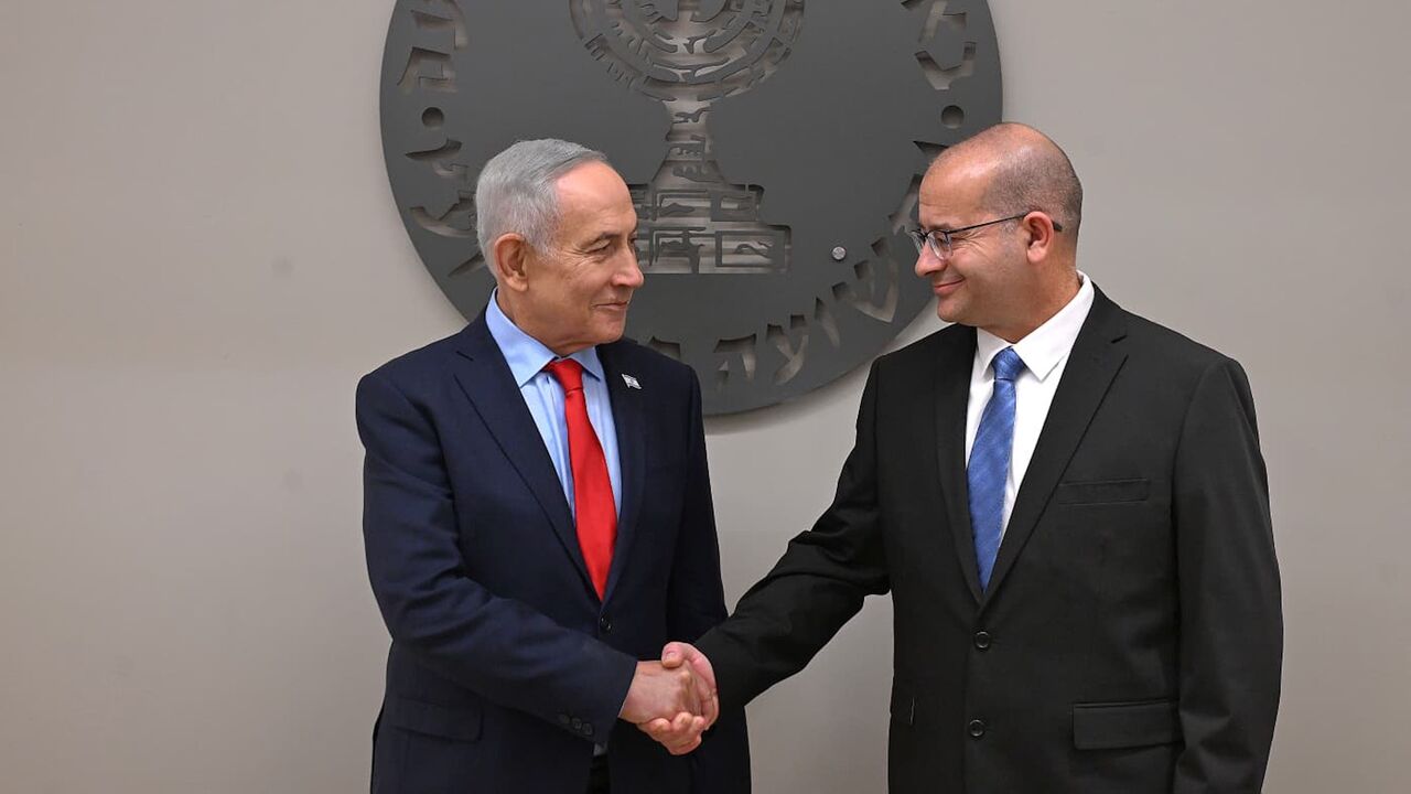 An undated image of Israeli Prime Minister Benjamin Netanyahu and Roman Gofman
