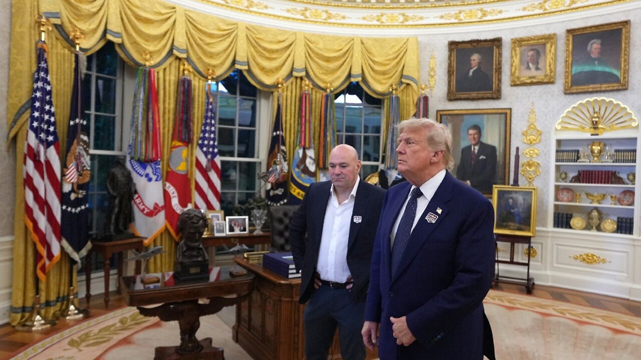 President Donald Trump in the Oval Office shortly after the US-Iran deal was announced