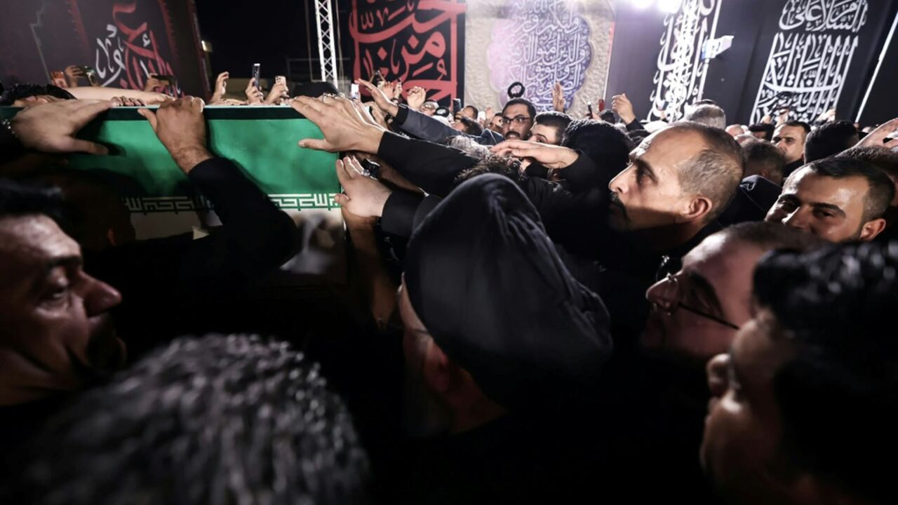 Iraqi officials and senior politicians received the remains of Khamenei on Tuesday night at Najaf international airport