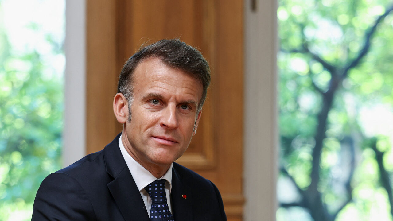 French President Emmanuel Macron looks on during a meeting with Greek Prime Minister Kyriakos Mitsotakis (not pictured) at the Maximos Mansion in Athens, Greece, April 25, 2026. REUTERS/Stelios Misinas