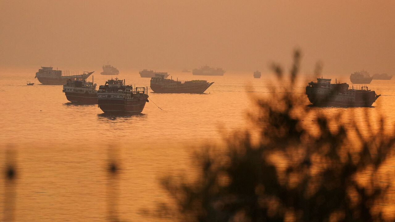 Vessels at the Strait of Hormuz, as seen from Musandam, Oman, June 16, 2026. REUTERS/Stringer