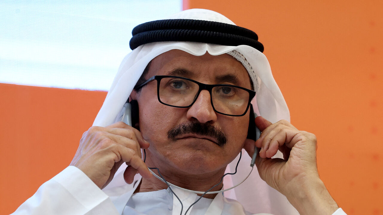 FILE PHOTO: Then chairman of DP World Sultan Ahmed bin Sulayem wears his headphones during the UAE-India Business summit at the Mahatma Mandir in Gandhinagar, Gujarat, India January 10, 2024. REUTERS/Amit Dave/File Photo