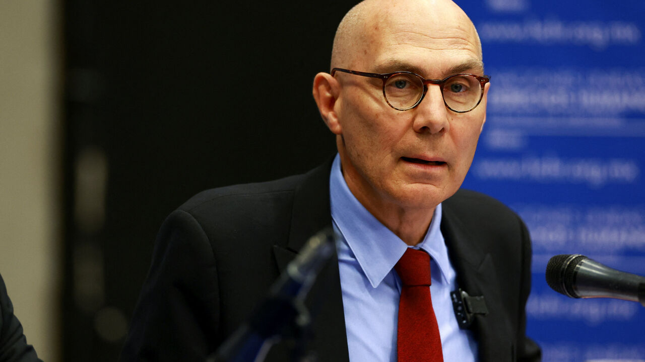 United Nations High Commissioner for Human Rights Volker Turk holds a news conference on the conclusions of his visit to Mexico where he met with human rights organizations, relatives of missing persons, Mexican President Claudia Sheinbaum, and other government officials, focusing on the country's human rights landscape and its missing persons crisis, in Mexico City, Mexico April 22, 2026. REUTERS/Raquel Cunha