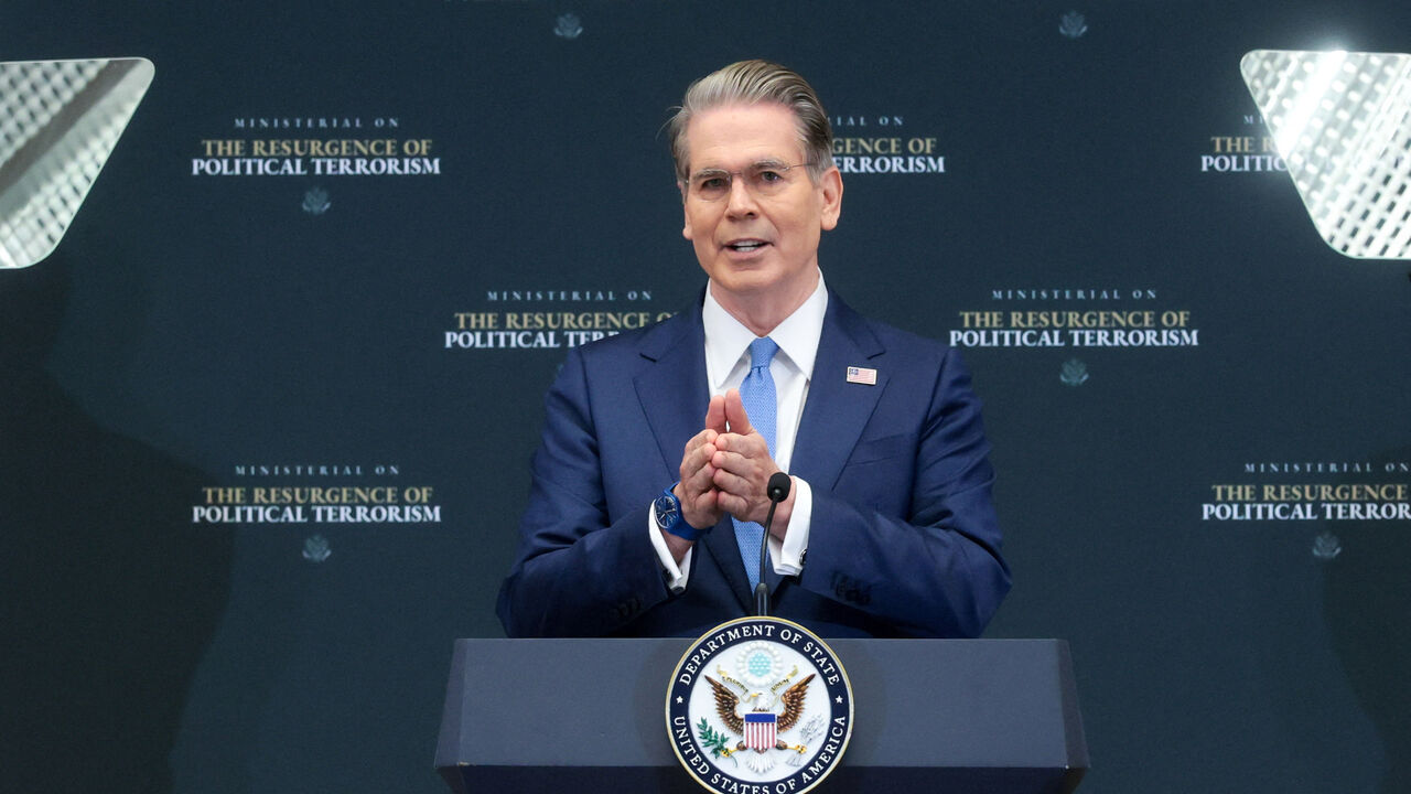 U.S. Treasury Secretary Scott Bessent delivers remarks during a ministerial meeting on political violence, at the State Department in Washington, D.C., U.S., July 16, 2026. REUTERS/Jonathan Ernst