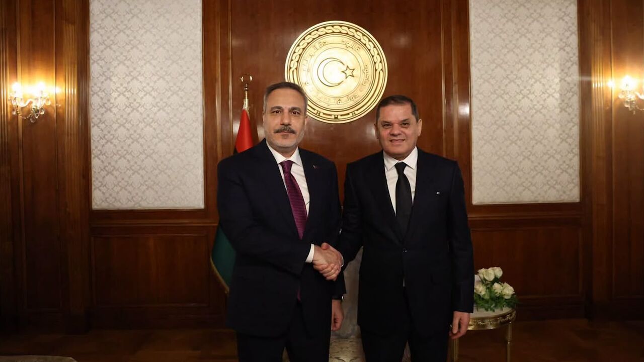 Minister of Foreign Affairs Hakan Fidan met with Abdul Hamid Dbeibah, Prime Minister of the Government of National Unity of Libya, in Tripoli on Aug. 11, 2026.