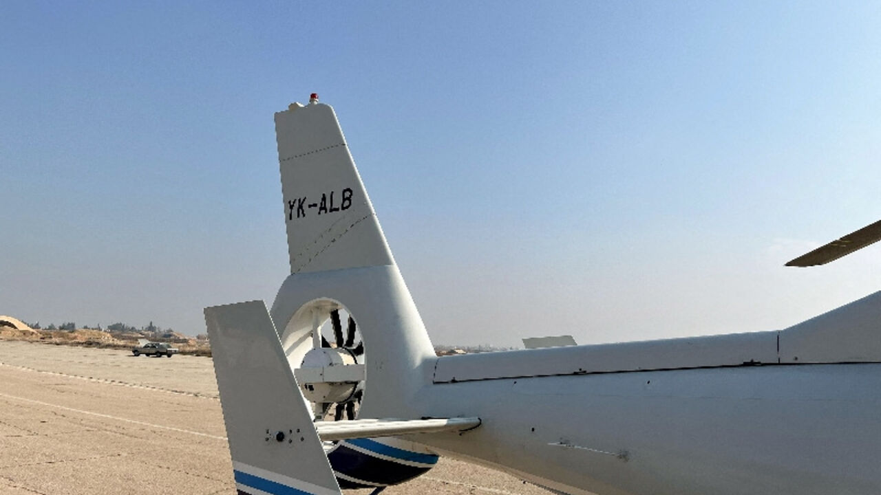 FILE PHOTO: Abandoned aircraft is parked at a military airport in the suburb of Mezzeh