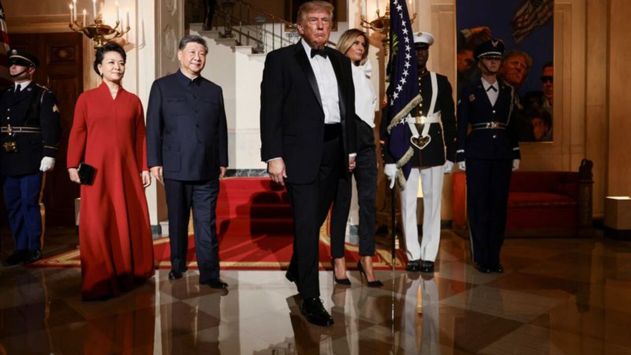 US President Donald Trump hosts state dinner for China's President Xi Jinping at the White House in Washington, D.C.