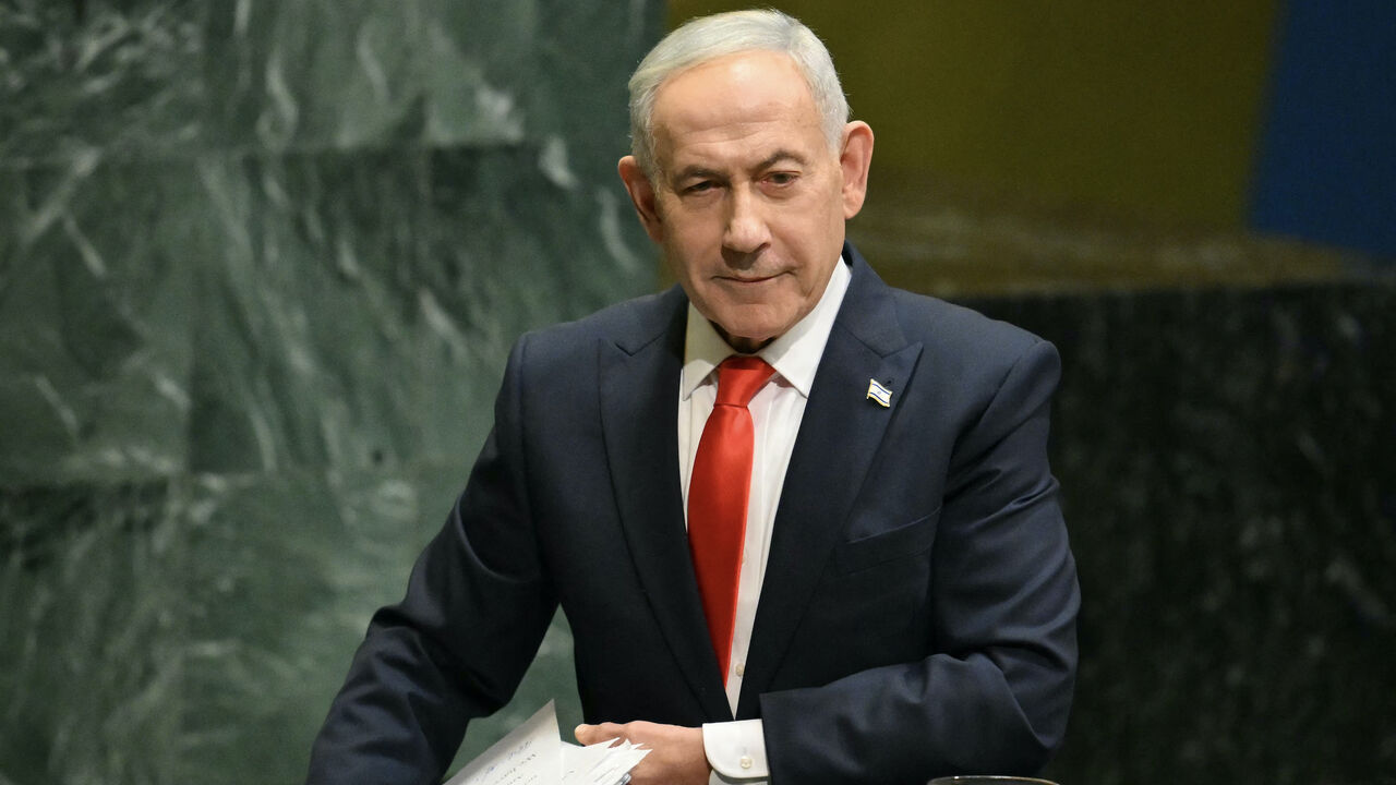 Israel's Prime Minister Benjamin Netanyahu after speaking during the 81st United Nations General Assembly at the United Nations Headquarters in New York, on Sept. 24, 2026.