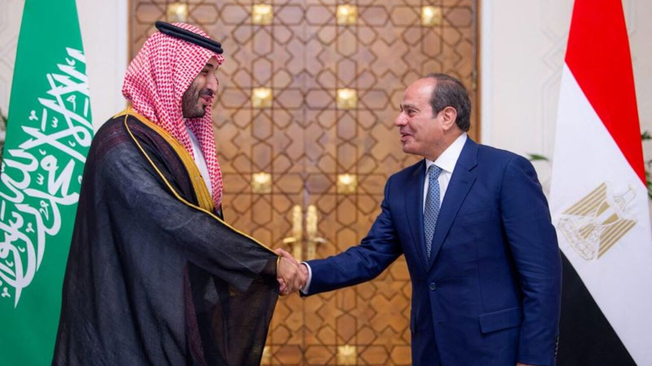 FILE PHOTO: Egyptian President Abdel Fattah al-Sisi meets Saudi Crown Prince Mohammed bin Salman in Cairo