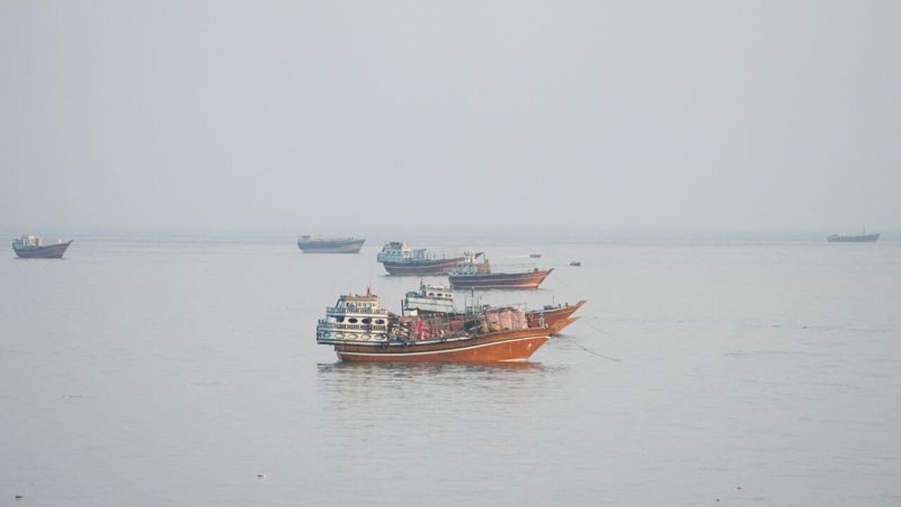 Vessels at the Strait of Hormuz, as seen from Musandam