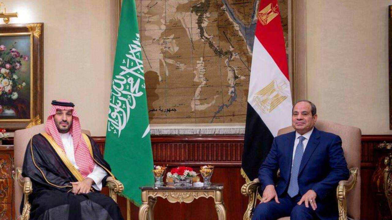 FILE PHOTO: Egyptian President Abdel Fattah al-Sisi meets Saudi Crown Prince Mohammed bin Salman in Cairo