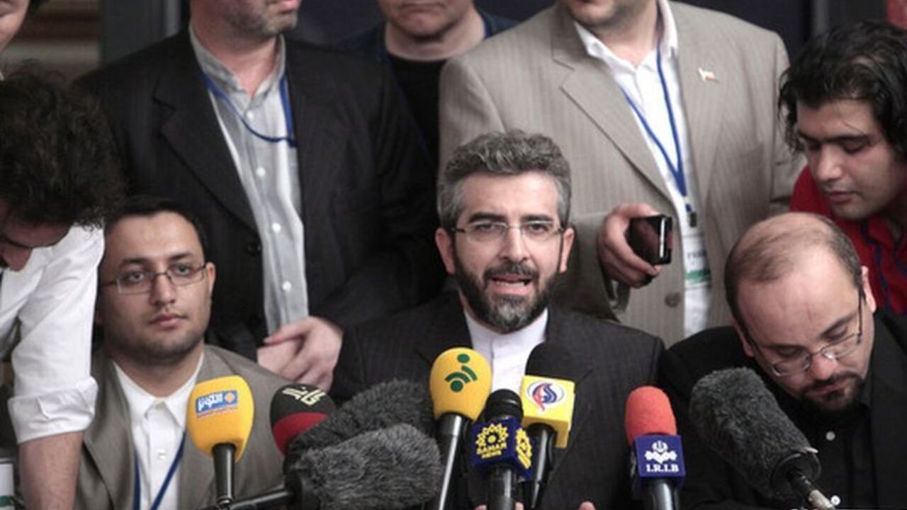 Iran's negotiator Ali Bagheri attends a meeting with the media in Moscow Iran's negotiator Ali Bagheri (C, bottom) attends a meeting with the media in Moscow, June 18, 2012. Talks on Iran's nuclear program on Monday were difficult and included a tense exchange of views, a European Union spokesman said. REUTERS/Sergei Karpukhin (RUSSIA - Tags: POLITICS ENERGY)