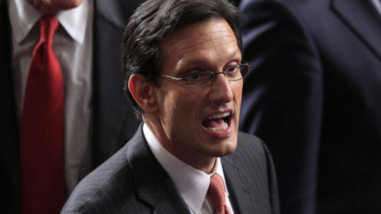 House Majority Leader Cantor arrives in advance of U.S. President Barack Obama's State of the Union address to a joint session of Congress on Capitol Hill in Washington House Majority Leader Eric Cantor, R-VA, arrives in the House chamber in advance of U.S. President Barack Obama's State of the Union address to a joint session of Congress on Capitol Hill in Washington, January 24, 2012. REUTERS/Jason Reed (UNITED STATES - Tags: POLITICS)