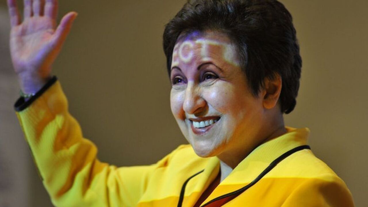 Iranian Nobel Peace Prize Laureate Ebadi delivers her speech, 'The Role of Women in Promoting Peace in the Middle East', in London Iranian Nobel Peace Prize Laureate Shirin Ebadi delivers her speech, 'The Role of Women in Promoting Peace in the Middle East', at the School of Oriental and African Studies in London February 2, 2011. Ebadi was the first Muslim woman to win the Nobel Peace Prize in 2003. REUTERS/Toby Melville (BRITAIN - Tags: POLITICS SOCIETY)