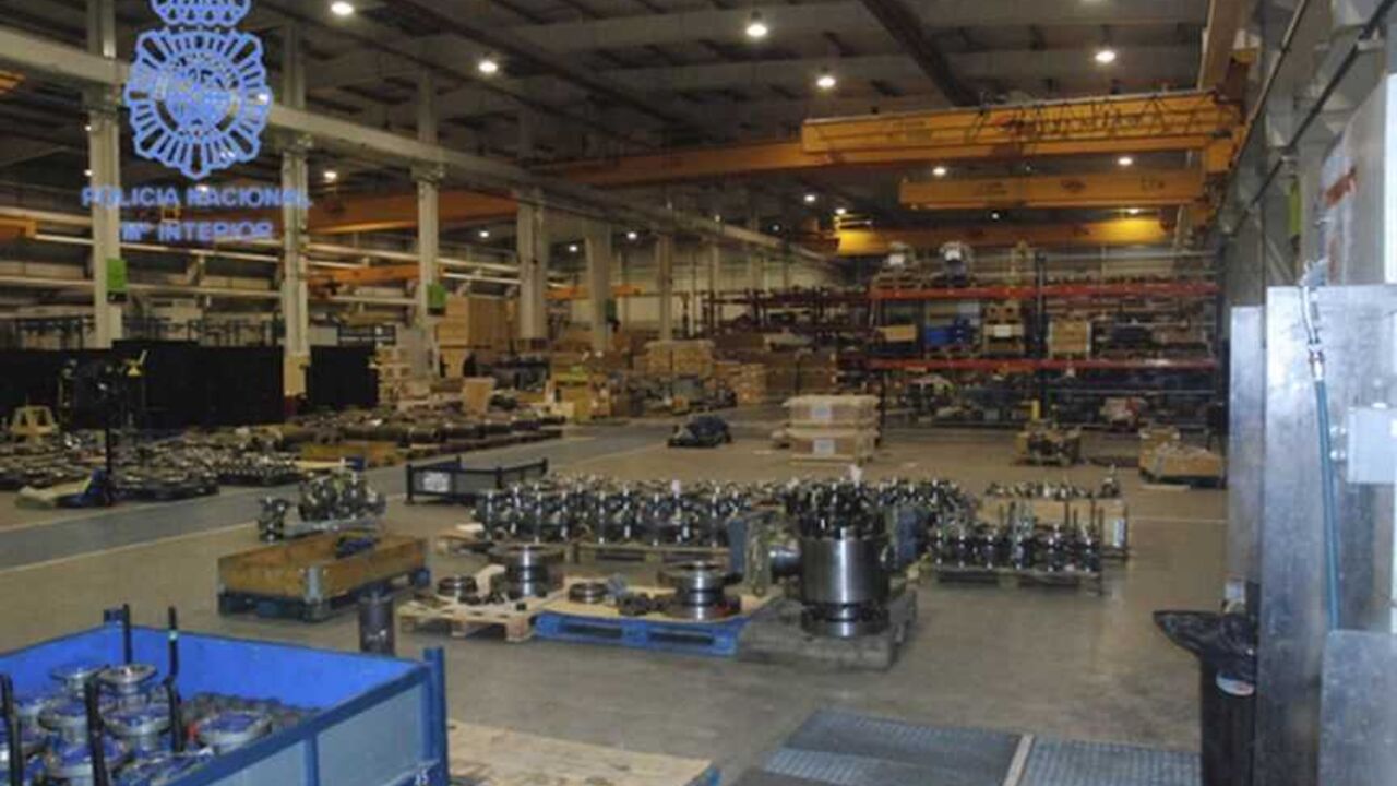 Seized highly corrosion-resistant valves are seen inside a warehouse in an unknown location in this handout picture provided by the Spanish police Seized highly corrosion-resistant valves are seen inside a warehouse in an unknown location in this handout picture provided by the Spanish police January 11, 2013. Spanish police arrested two men and seized the contents of a truck bound for Iran loaded with materials destined for use in the Islamic state's nuclear programme, the Interior Ministry said on Friday.The European Union has banned the sale of such material to Iran, which denies Western accusations it is seeking to develop a capability to make nuc