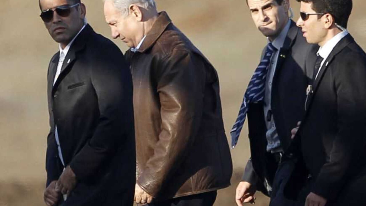 Israel's Prime Minister Netanyahu walks towards a helicopter at the conclusion of his visit in the Golan Heights Israel's Prime Minister Benjamin Netanyahu (2nd L) walks towards a helicopter at the conclusion of his visit in the Israeli-occupied Golan Heights November 14, 2012. Syrian President Bashar al-Assad's forces are faltering against rebels, some of whom are dug in on the eastern foothills of the Golan Heights, Israel said on Wednesday. The violence near the Golan has jarred the Jewish state, which this week twice shot back after stray Syrian fire hit its side - the old foes' first armed engagement over the str