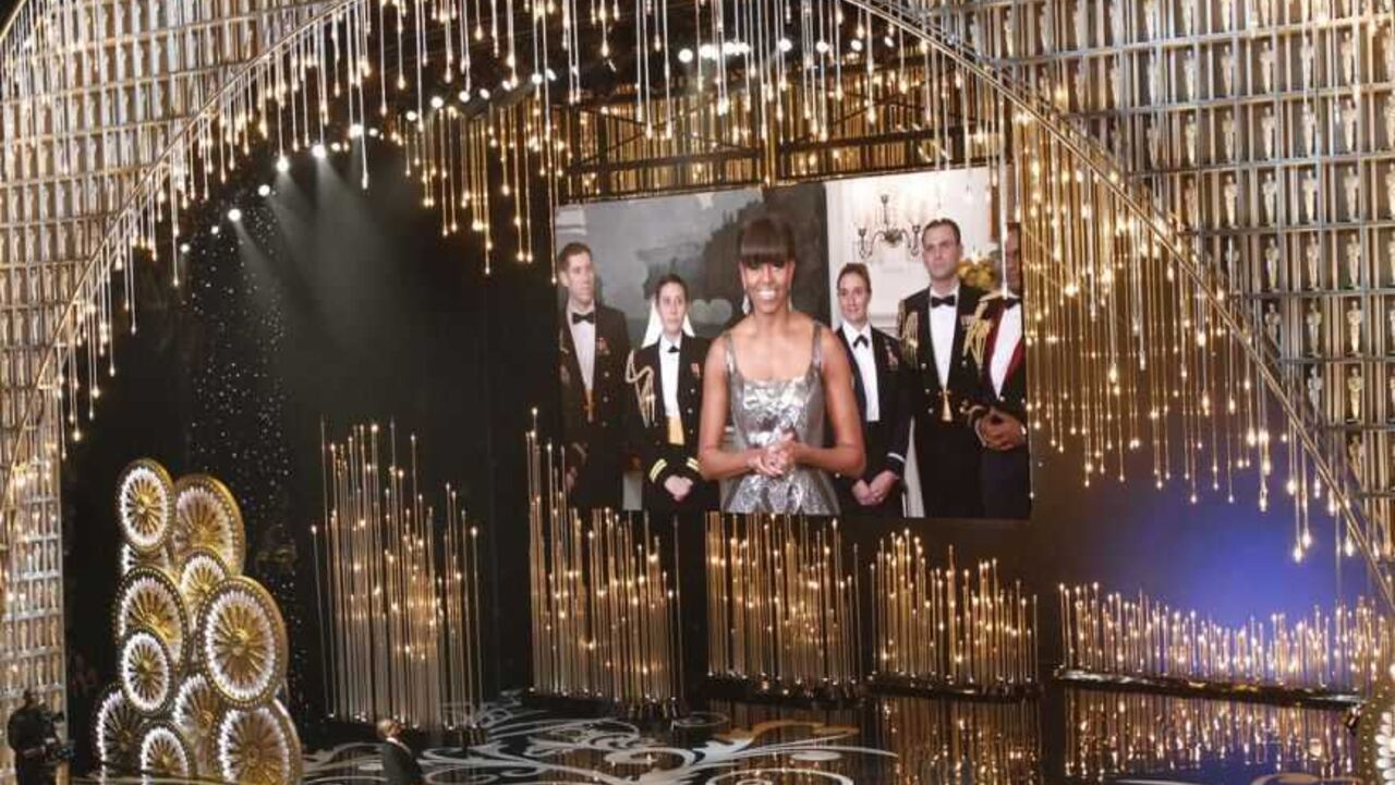 U.S. first lady Michelle Obama announces the winner of the best picture Oscar via video link at the 85th Academy Awards in Hollywood U.S. first lady Michelle Obama announces the winner of the best picture Oscar via video link at the 85th Academy Awards in Hollywood, California, February 24, 2013. REUTERS/Mario Anzuoni (UNITED STATES - Tags: ENTERTAINMENT TPX IMAGES OF THE DAY) (OSCARS-SHOW) - RTR3E97I