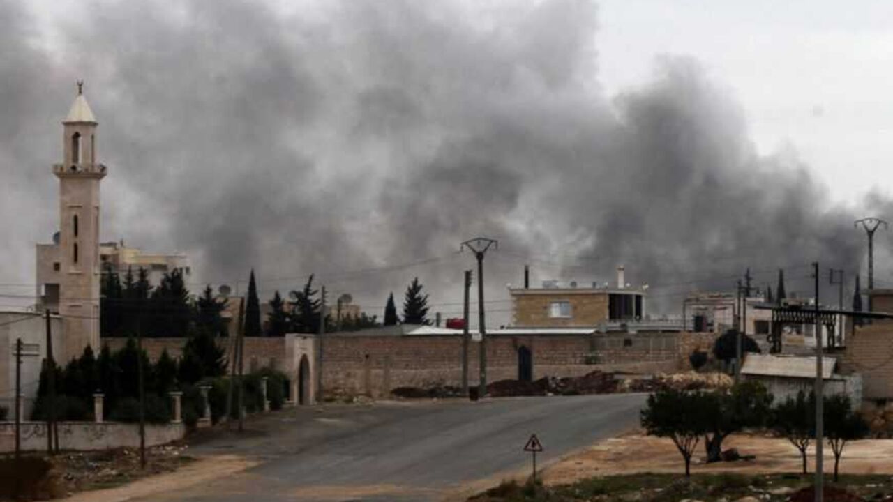 Smoke rises from burnt factories after being shelled at Khan al-Assal Smoke rises from burnt factories after being shelled at Khan al-Assal November 10, 2012. Picture taken November 10, 2012. REUTERS/Zain Karam (SYRIA - Tags: CONFLICT) - RTR3A97R