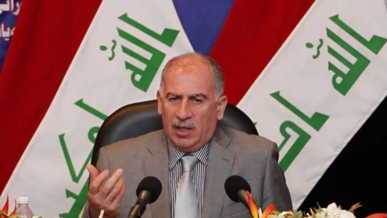 Iraqi parliament speaker Osama al-Nujaifi speaks during a news conference in Baghdad Iraqi parliament speaker Osama al-Nujaifi speaks during a news conference in Baghdad July 31, 2011. REUTERS/Mohammed Ameen (IRAQ - Tags: POLITICS) - RTR2PHJW