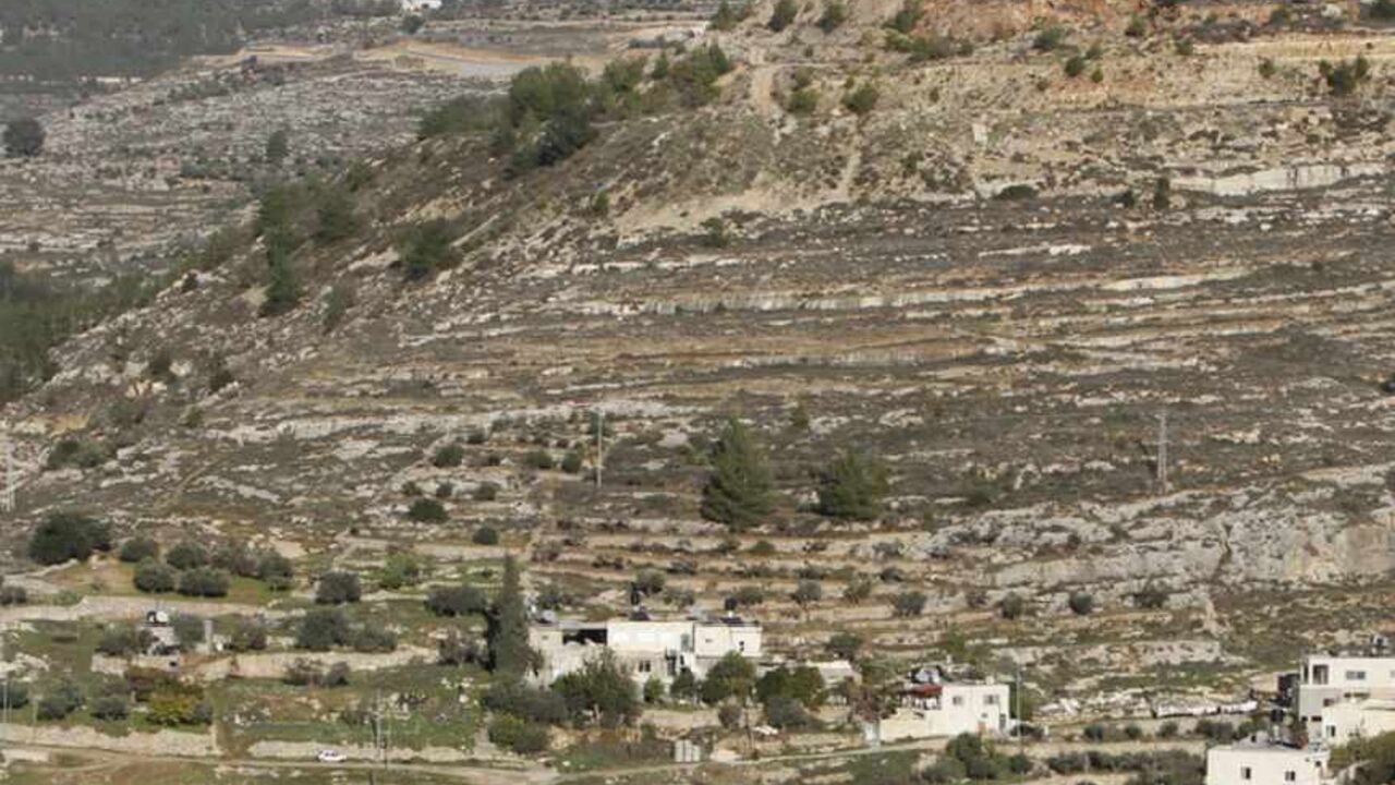 Terraced agricultural fields are seen in Battir, south of Jerusalem Terraced agricultural fields are seen in Battir village, south of Jerusalem, December 12, 2012. An Israeli government environmental agency challenged the Defence Ministry in court on Wednesday over a section of the controversial West Bank wall that threatens Battir, an ancient Palestinian farming community. Gilo, an urban complex built in a part of the occupied West Bank that Israel captured in a 1967 Middle East war and later annexed to Jerusalem, is seen in the back. REUTERS/Ammar Awad (WEST BANK - Tags: