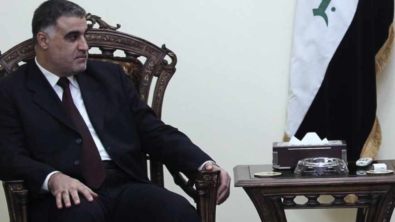 Iraq's Deputy Prime Minister Essawi meets with Shammari, head of the Iraqi Islamic al Fadila parliamentary bloc, in Baghdad Iraq's Deputy Prime Minister Rafi Essawi (R) meets with Hassan al-Shammari, head of the Iraqi Islamic al Fadila parliamentary bloc, in Baghdad October 1, 2010. REUTERS/Mohammed Ameen (IRAQ - Tags: POLITICS) - RTXSX67
