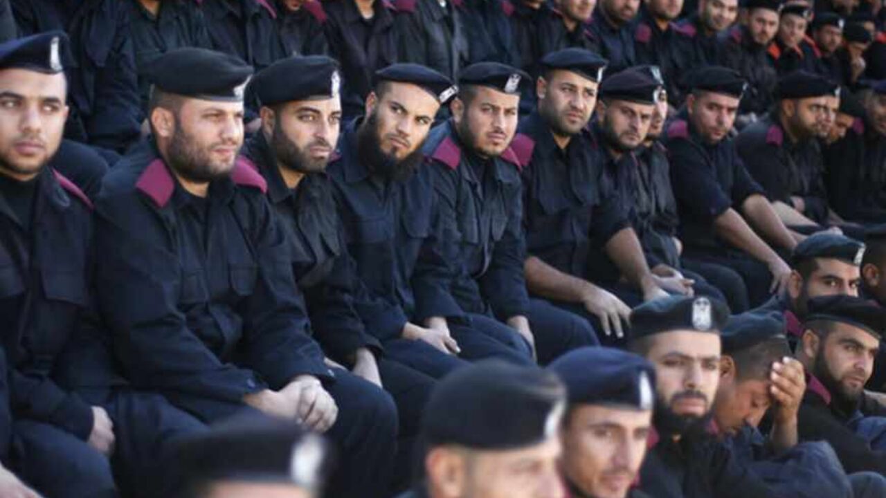 Members of Hamas police take part in a graduation ceremony in Gaza Members of Hamas police take part in a graduation ceremony in Gaza City December 17, 2012. REUTERS/Suhaib Salem (GAZA - Tags: POLITICS MILITARY) - RTR3BO8S
