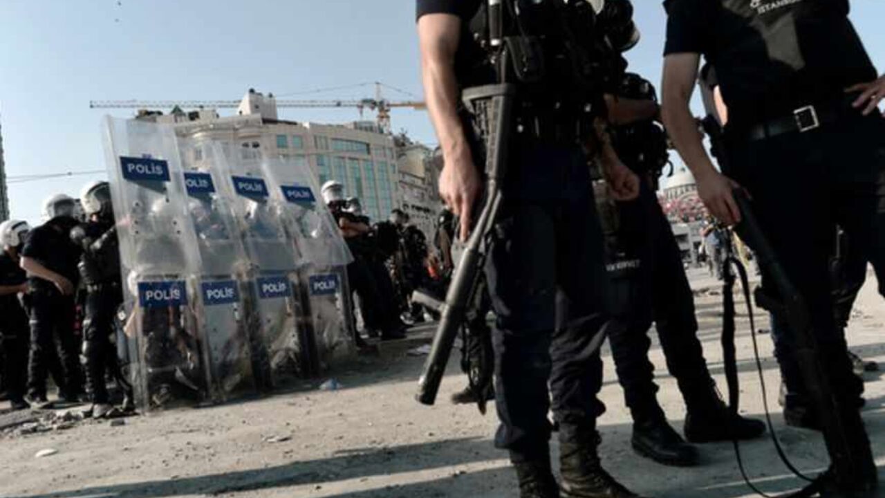 TURKEY-POLITICS-UNREST Turkish riot police enter Istanbul's Taksim square, the epicentre of nearly two weeks of anti-government demos, during clashes with protestors on June 11, 2013 on a 12th day of unrest. Turkish Prime Minister Recep Tayyip Erdogan said today he had "no more tolerance" for the mass anti-government demonstrations that have engulfed the country. AFP PHOTO / ARIS MESSINIS (Photo credit should read ARIS MESSINIS/AFP/Getty Images)