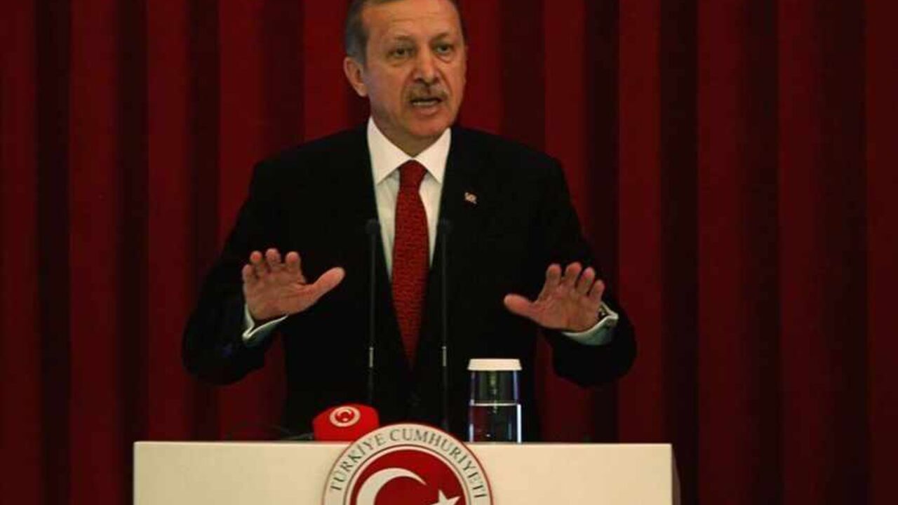 Turkey Prime Minister Tayyip Erdogan speaks during a conference in Ankara Turkey Prime Minister Tayyip Erdogan speaks during a conference in Ankara, June 18, 2013. REUTERS/Dado Ruvic (TURKEY - Tags: POLITICS CIVIL UNREST) - RTX10S1M