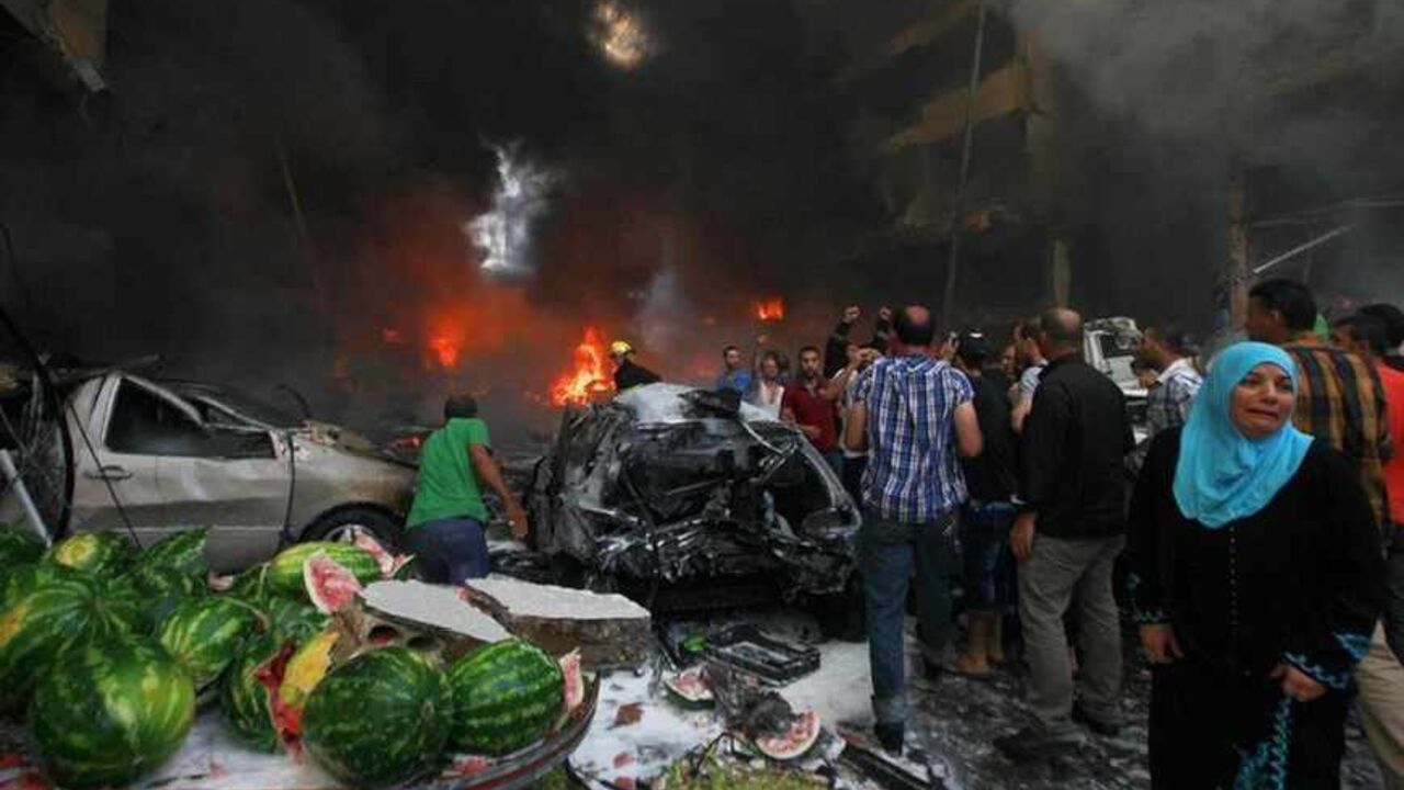 A woman cries at the site of an explosion in Beirut's southern suburbs A woman cries at the site of an explosion in Beirut's southern suburbs, August 15, 2013. Rescue workers in the southern Beirut district hit by an explosion on Thursday have found nine bodies, a witness at the scene said. The powerful blast engulfed several cars in flames and also trapped people in a nearby building. REUTERS/Mahmoud Kheir (LEBANON - Tags: CIVIL UNREST POLITICS TPX IMAGES OF THE DAY) - RTX12MIN