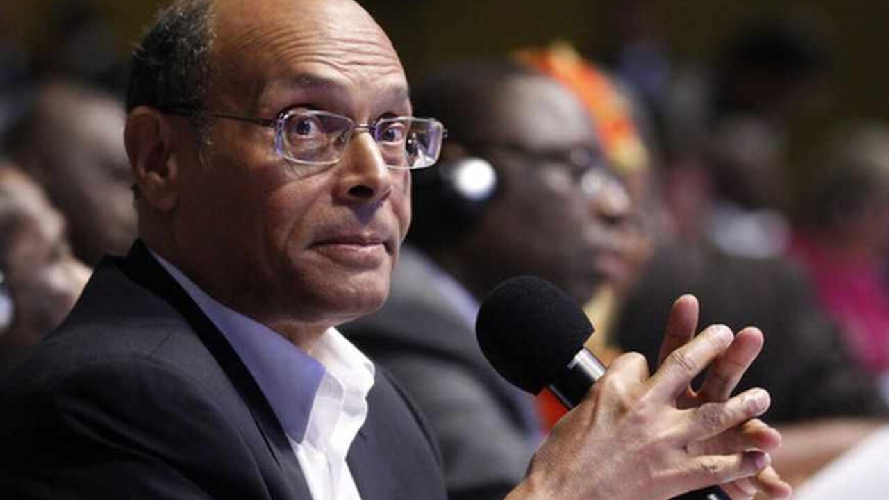Tunisian President Marzouki prepares to speak at event to discuss leveraging AIDS response during 67th United Nations General Assembly in New York Tunisian President Moncef Marzouki prepares to speak at an event to discuss leveraging AIDS response during the 67th United Nations General Assembly at the U.N. Headquarters in New York, September 26, 2012. REUTERS/Lucas Jackson (UNITED STATES - Tags: POLITICS HEALTH) - RTR38FZY