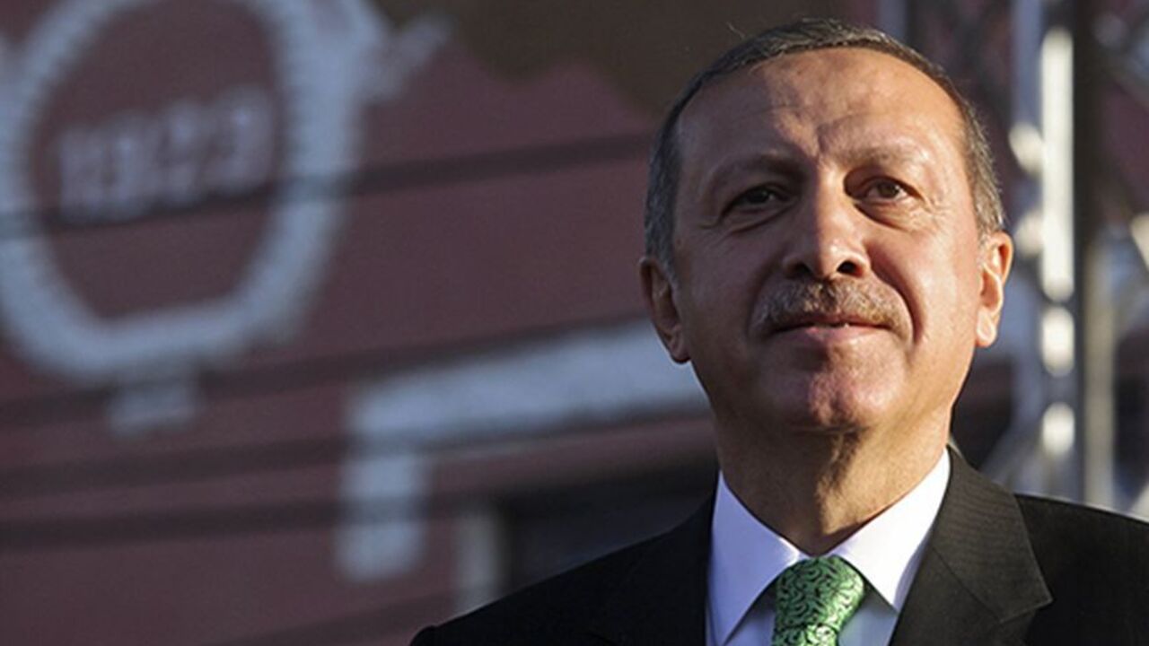 KOSOVO/ Turkish Prime Minister Recep Tayyip Erdogan looks on during his visit to Prizren, some 90 km (56 miles) southwest of capital Pristina October 23, 2013. REUTERS/Hazir Reka (KOSOVO - Tags: POLITICS) - RTX14LBP