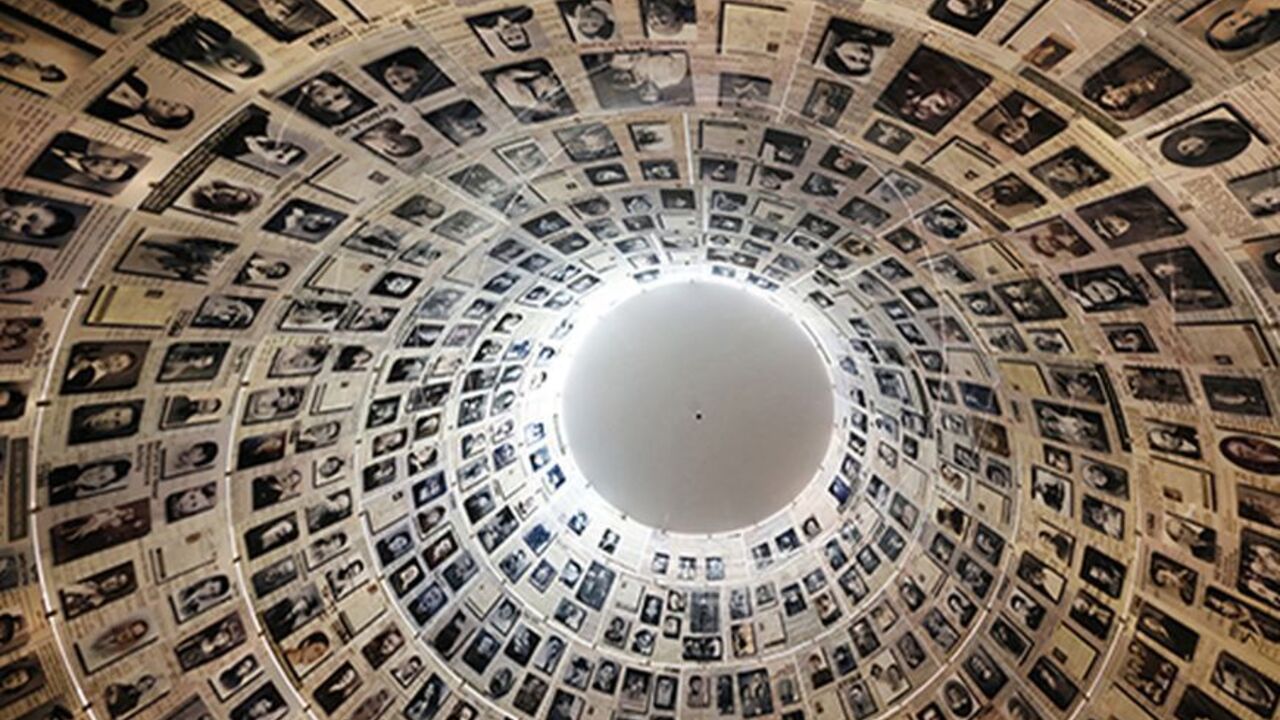 PALESTINIANS-ISRAEL/OBAMA The conical ceiling of the Hall of Names is pictured during a visit by U.S. President Barack Obama (not pictured) at the Yad Vashem Holocaust Memorial in Jerusalem, March 22, 2013. REUTERS/Jason Reed (JERUSALEM - Tags: POLITICS) - RTR3FBH3