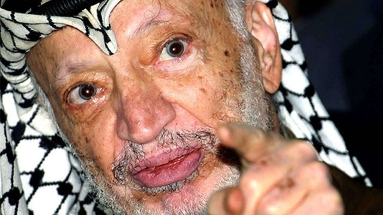 GOT Palestinian President Yasser Arafat talks to the media after opening a voter registration drive at a polling station at his headquarters in Ramallah. Palestinian President Yasser Arafat talks to the media after opening a voter registration drive at a polling station at his headquarters in the West Bank city of Ramallah September 4, 2004. Palestinians began registering voters for an as yet unscheduled general election on Saturday, in the first concrete step to meet long-standing international and domestic d