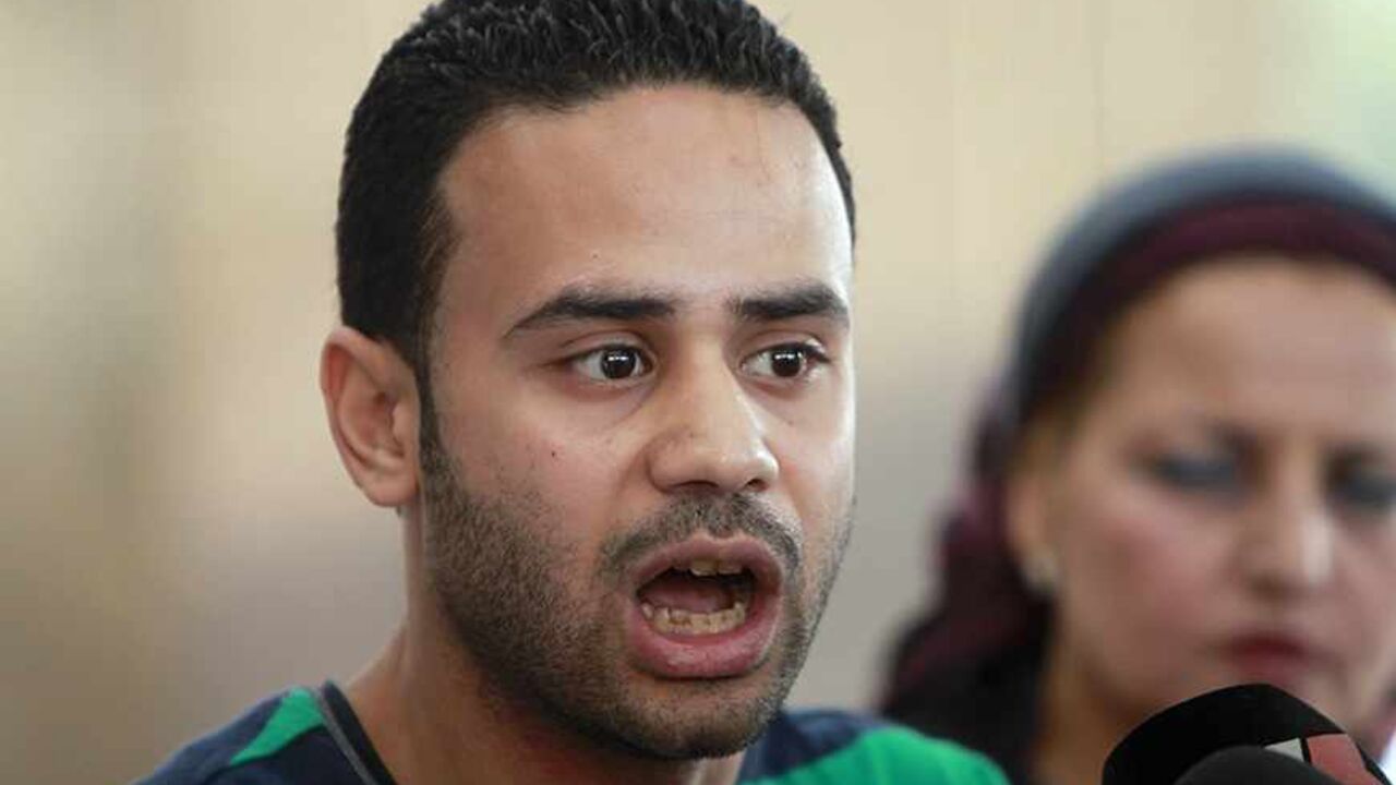 EGYPT-PROTESTS/ Mahmoud Badr, a leader of the Tamarud youth movement, speaks during a news conference in Cairo July 29, 2013. Europe's top diplomat Catherine Ashton pressed Egypt's rulers on Monday to step back from a growing confrontation with the Muslim Brotherhood of deposed Islamist president Mohamed Mursi, two days after 80 of his supporters were gunned down in Cairo. Raising the prospect of more bloodshed, the Muslim Brotherhood said it would march again on Monday evening on Interior Ministry offices across the count