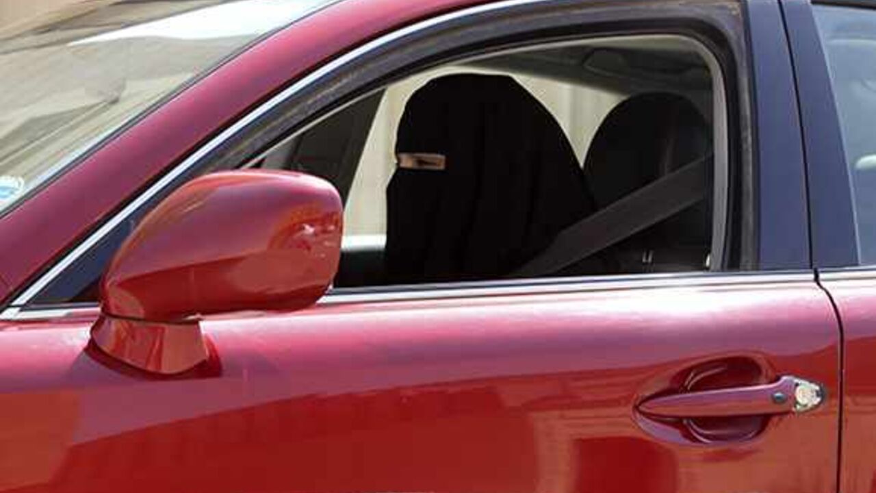 SAUDI/ A woman drives a car in Saudi Arabia October 22, 2013. A conservative Saudi Arabian cleric has said women who drive risk damaging their ovaries and bearing children with clinical problems, countering activists who are trying to end the Islamic kingdom's male-only driving rules. Saudi Arabia is the only country in the world where women are barred from driving, but debate about the ban, once confined to the private sphere and social media, is increasingly spreading to public forums too. REUTERS/Faisal Al Nass