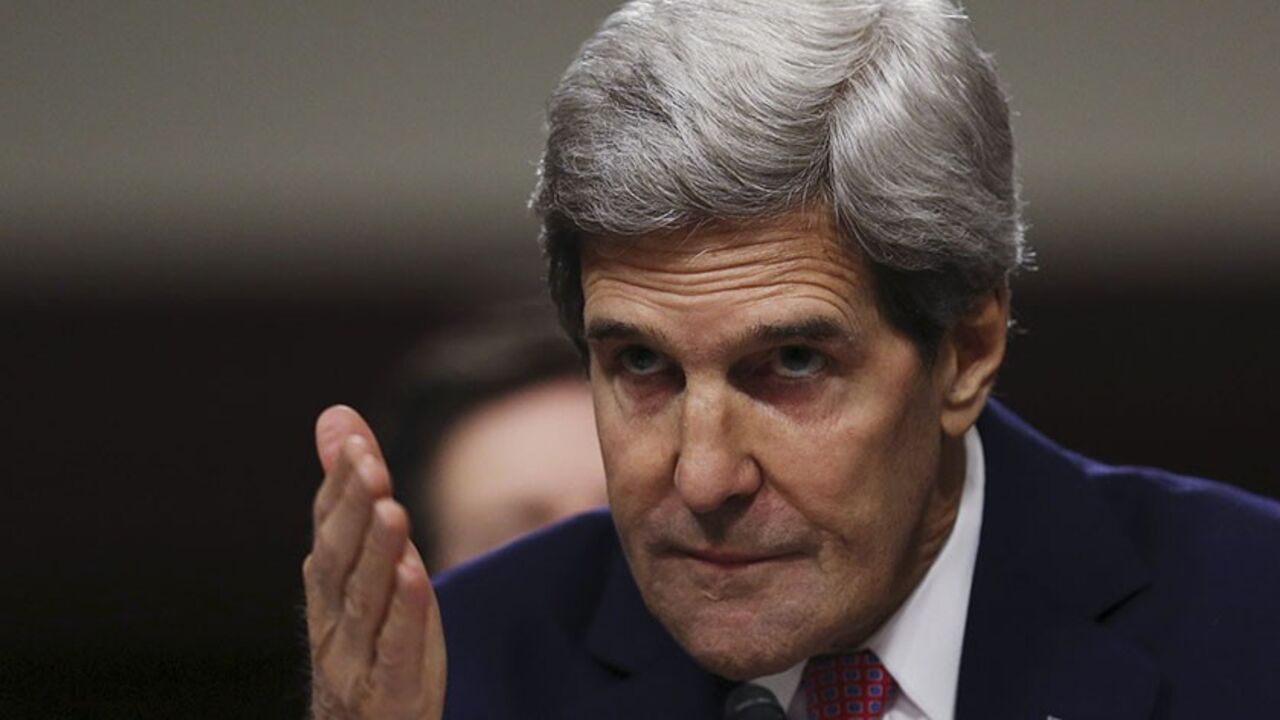 USA-KERRY/ U.S. Secretary of State John Kerry testifies at the Senate Foreign Relations Committee regarding the "Convention on the Rights of Persons with Disabilities" in Washington November 21, 2013. REUTERS/Gary Cameron (UNITED STATES - Tags: POLITICS SOCIETY) - RTX15N8P