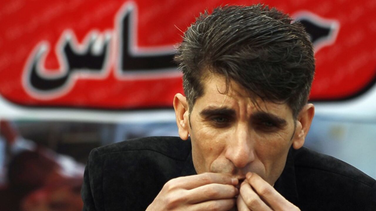 EGYPT-GAZA Mohammed Abu al-Rub, deputy leader of Palestinian Tamarud movement, attends their first conference at the Muslim Youth Association headquarters in Cairo January 7, 2014. After crushing the Muslim Brotherhood at home, Egypt's military rulers plan to undermine the Palestinian militant group Hamas, which runs the neighbouring Gaza Strip, senior Egyptian security officials told Reuters. In early January, Cairo publicly hosted the first conference of a new anti-Hamas youth group called Tamarud, or rebel, the sam