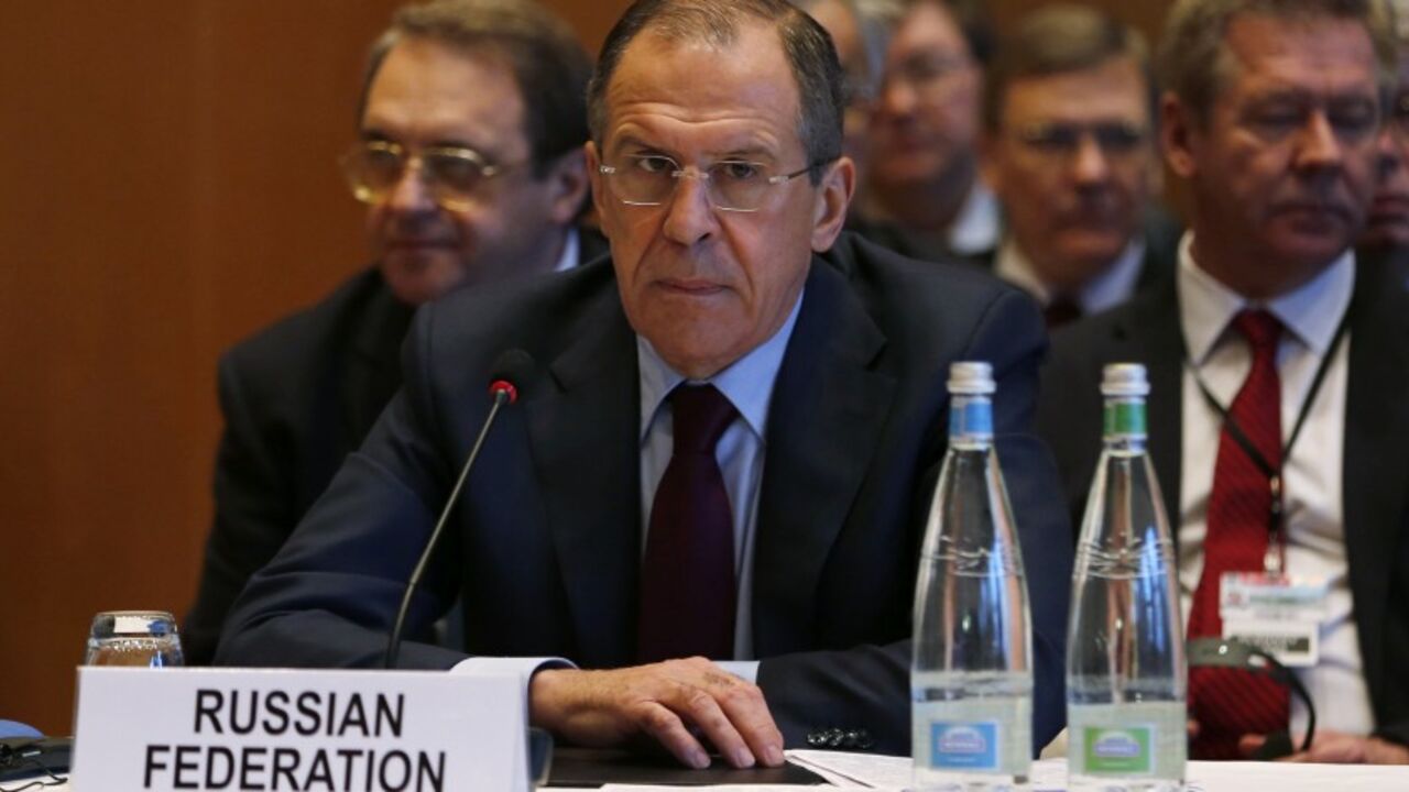 Russia's Foreign Minister Sergei Lavrov attends the opening of the Geneva-2 peace conference in Montreux January 22, 2014. Syria's government and its enemies came face to face for the first time on Wednesday at a one-day peace conference in Switzerland which world powers hope can at least start a process to end three years of civil war.  REUTERS/Jamal Saidi   (SWITZERLAND - Tags: POLITICS) - RTX17PEH